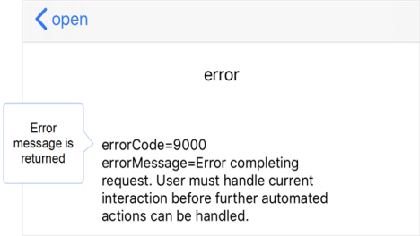 x-error callback returns an error message