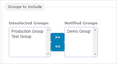 Group selector for an email data destination
