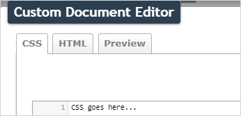 Tabs of the Custom Document Editor