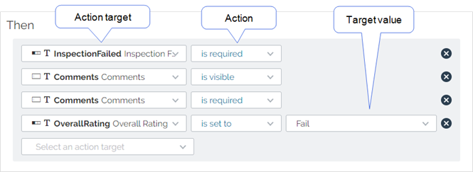 Select "Then" statement actions
