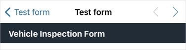 "Next" and "Back" arrows for navigating form pages