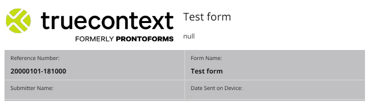 Preview of the default document banner with TrueContext branding.