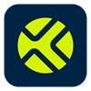 The logo icon for the TrueContext mobile app. It shows the light green logo orb on a dark blue background.