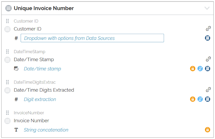 Naming Conventions for Vouchers without Unique Invoice Numbers